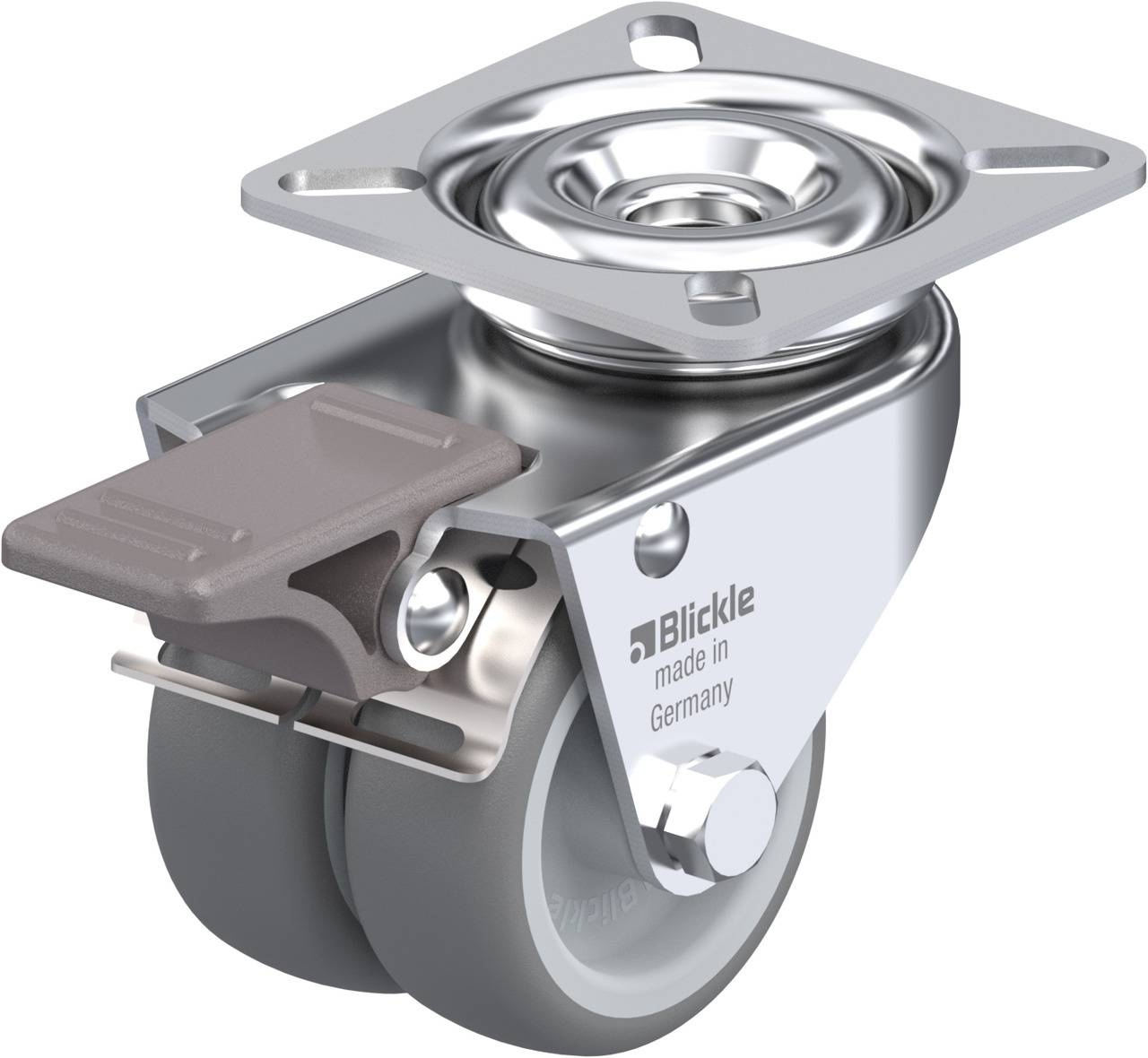 Blickle 555508 LDA-TPA 50G-FI Kettős forgó kerék KerékØ: 50 mm Teherbírás (max.): 80 kg 1 db