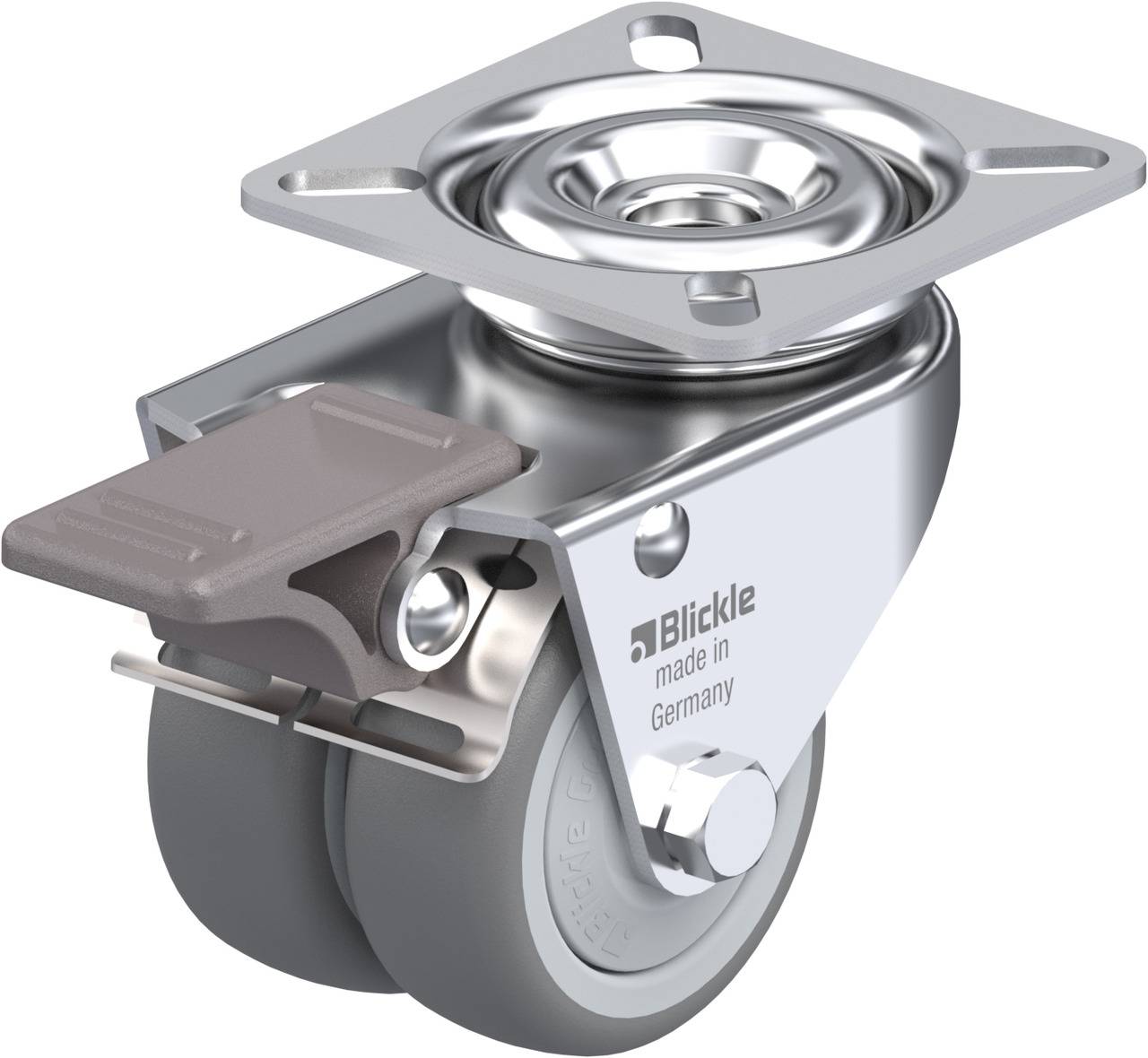 Blickle 574681 LDA-TPA 50KF-FI Kettős forgó kerék KerékØ: 50 mm Teherbírás (max.): 80 kg 1 db