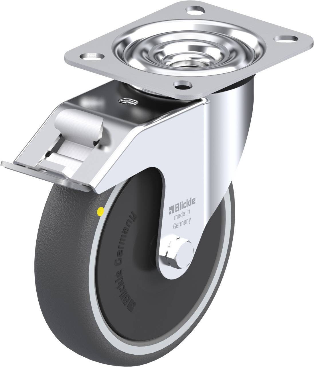 Blickle 852152 LE-PATH 125KF-FI-ELS Forgóvillás görgő, rögzítővel KerékØ: 125 mm Teherbírás (max.): 150 kg 1 db