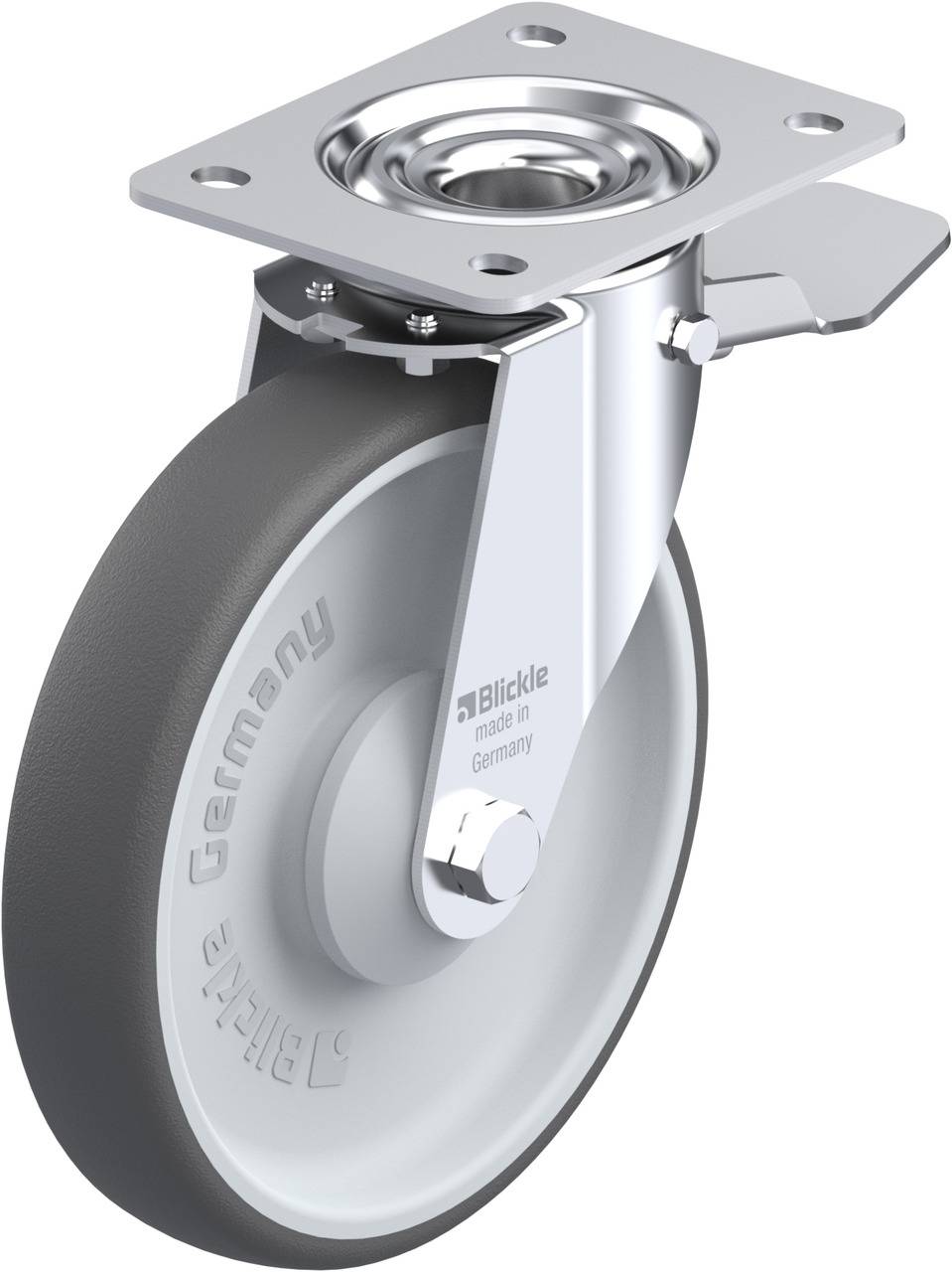 Blickle 852169 LE-PATH 200KA-ST Forgóvillás görgő, rögzítővel KerékØ: 200 mm Teherbírás (max.): 300 kg 1 db