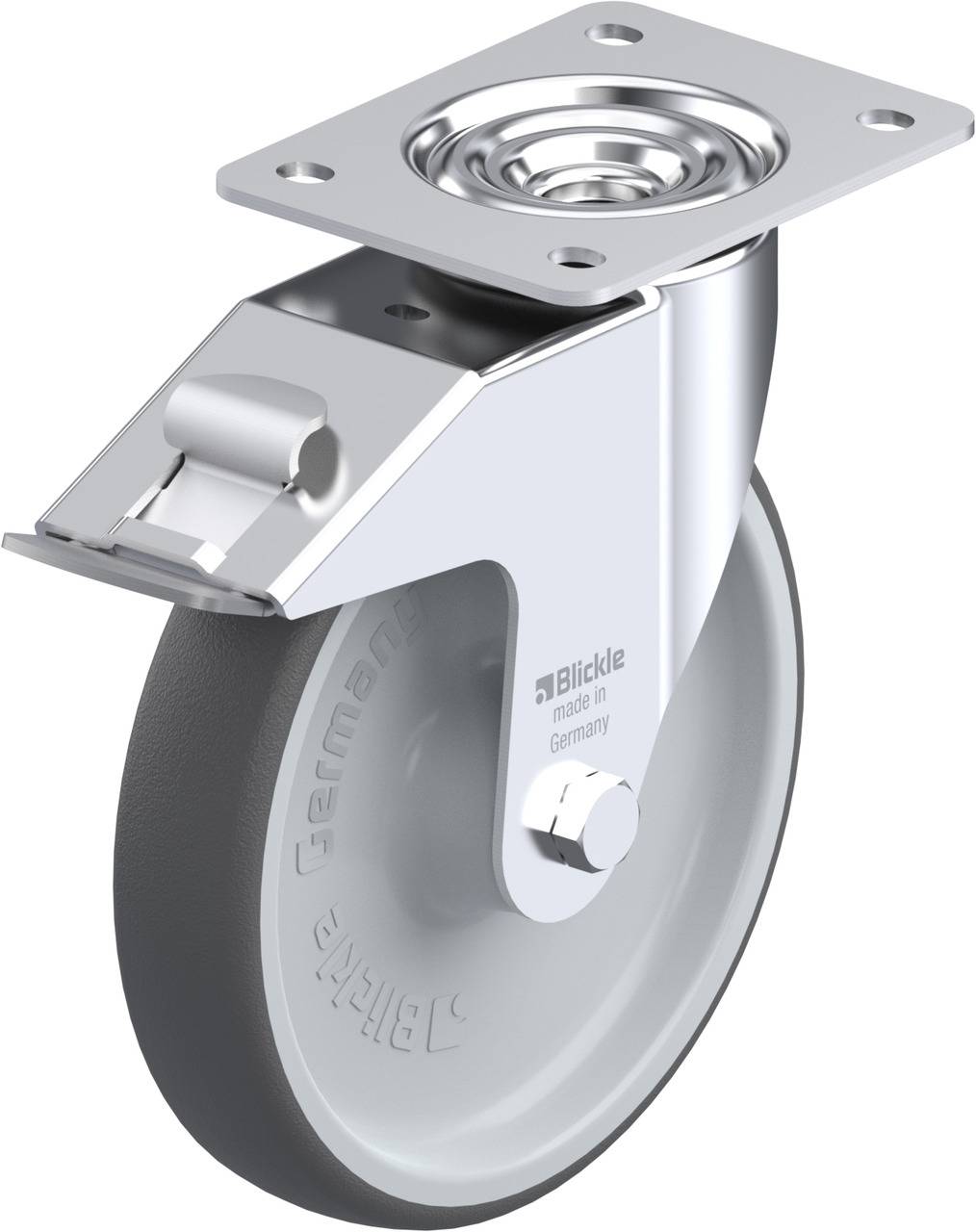 Blickle 846990 LE-PATH 200R-FI Forgóvillás görgő, rögzítővel KerékØ: 200 mm Teherbírás (max.): 300 kg 1 db