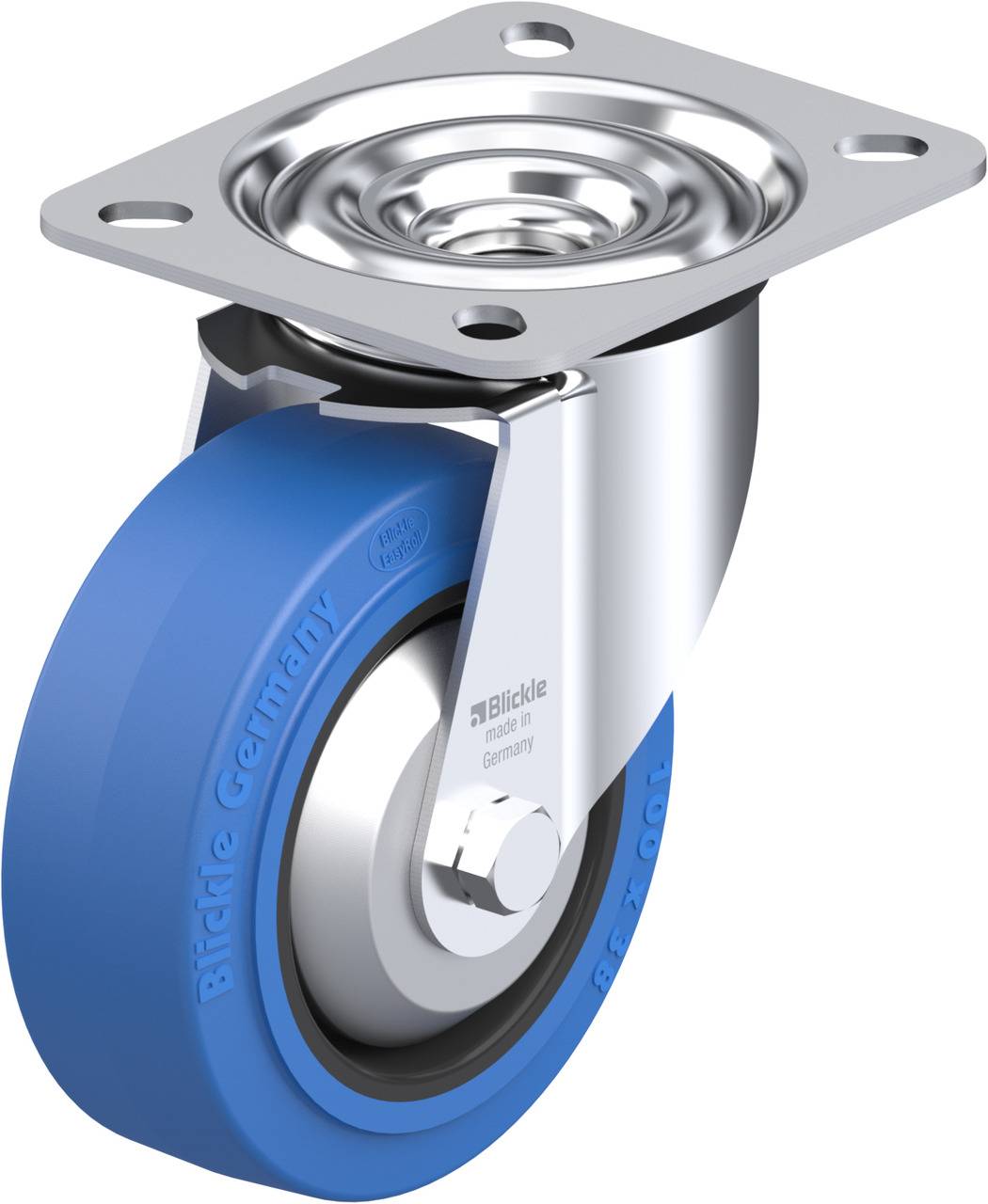 Blickle 628032 LE-POEV 100G-SB-FA Beálló görgő KerékØ: 100 mm Teherbírás (max.): 150 kg 1 db