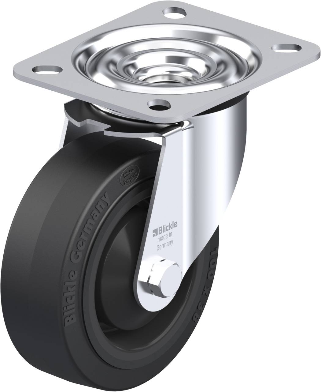 Blickle 577338 LE-POEV 100KA Beálló görgő KerékØ: 100 mm Teherbírás (max.): 150 kg 1 db