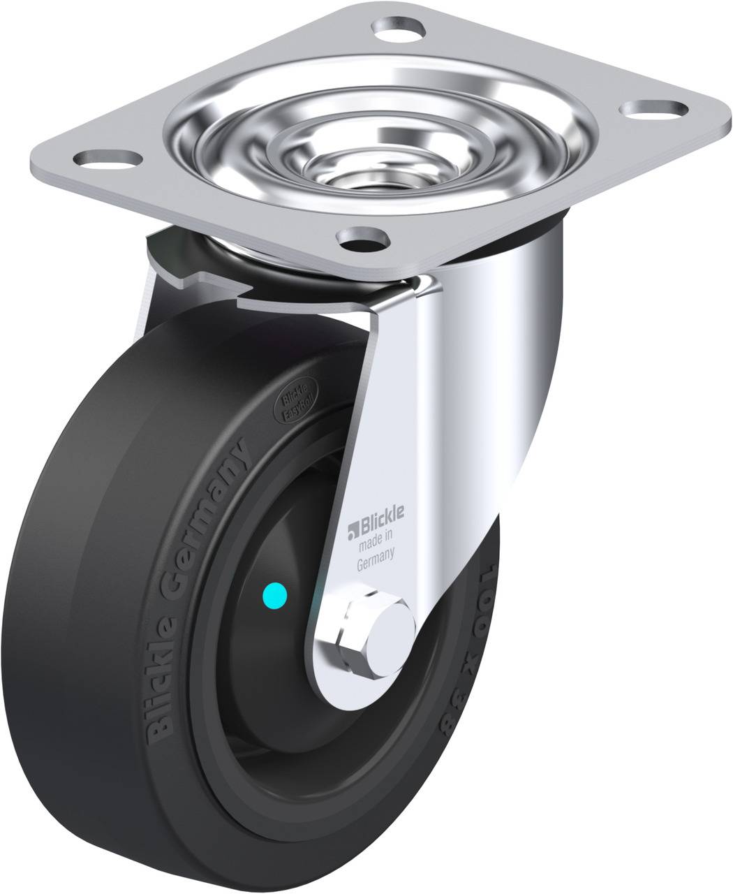 Blickle 747120 LE-POEV 100KAD Beálló görgő KerékØ: 100 mm Teherbírás (max.): 150 kg 1 db