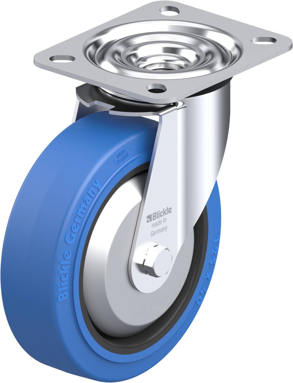 Blickle 749598 LE-POEV 125KA-SB-FA Beálló görgő KerékØ: 125 mm Teherbírás (max.): 150 kg 1 db