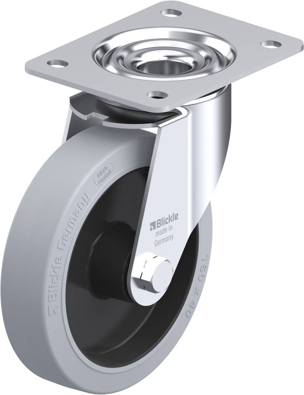 Blickle 850139 LE-POEV 161R-SG Beálló görgő KerékØ: 160 mm Teherbírás (max.): 300 kg 1 db