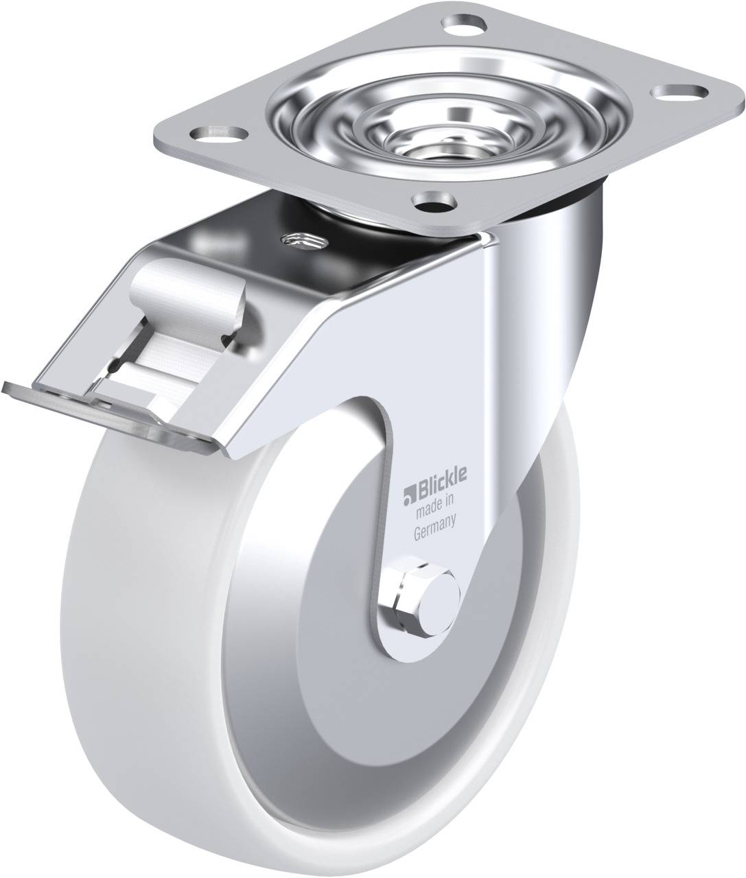 Blickle 733766 LE-PPN 125G-FI-FA Forgóvillás görgő, rögzítővel KerékØ: 125 mm Teherbírás (max.): 150 kg 1 db