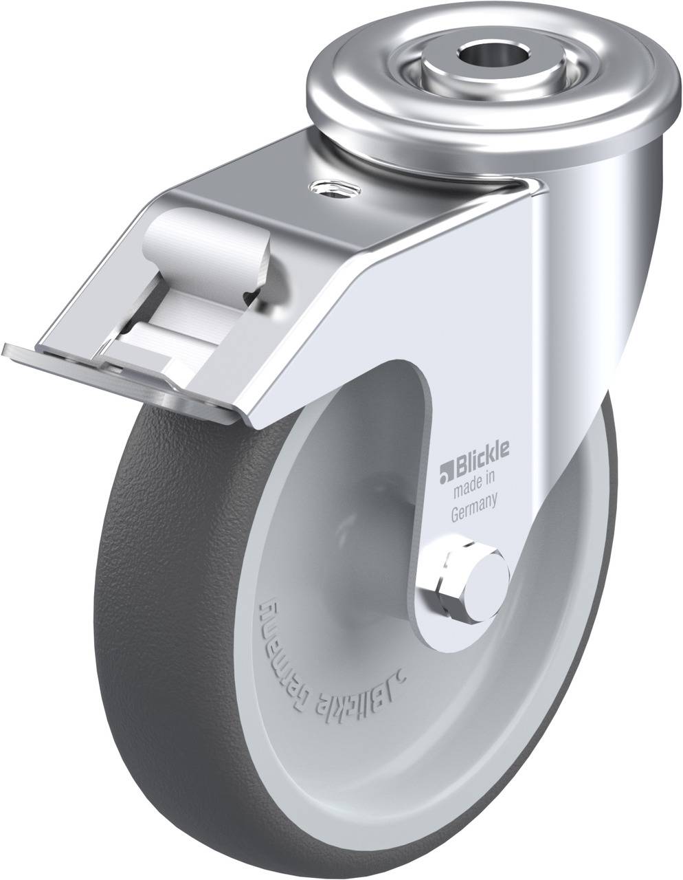 Blickle 847004 LER-PATH 125G-FI Forgóvillás görgő, rögzítővel KerékØ: 125 mm Teherbírás (max.): 150 kg 1 db
