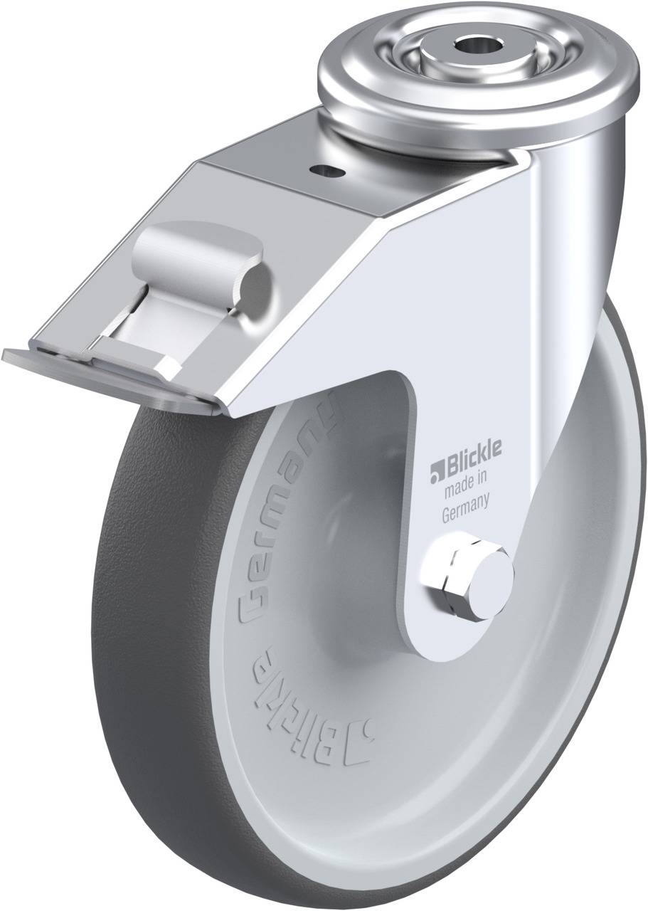 Blickle 847013 LER-PATH 200R-FI Forgóvillás görgő, rögzítővel KerékØ: 200 mm Teherbírás (max.): 300 kg 1 db