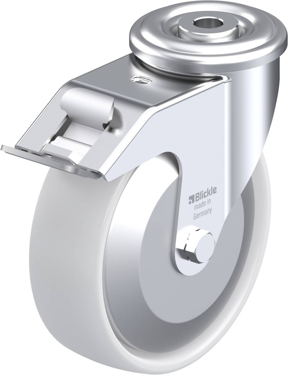 Blickle 739601 LER-PO 125G-FI-FA Forgóvillás görgő, rögzítővel KerékØ: 125 mm Teherbírás (max.): 150 kg 1 db