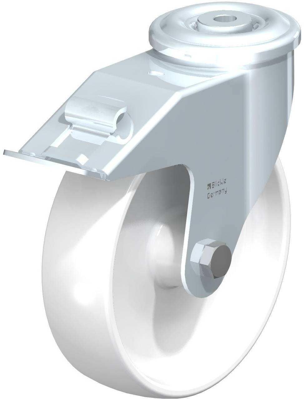 Blickle 599423 LER-PO 175G-FI Forgóvillás görgő, rögzítővel KerékØ: 175 mm Teherbírás (max.): 300 kg 1 db