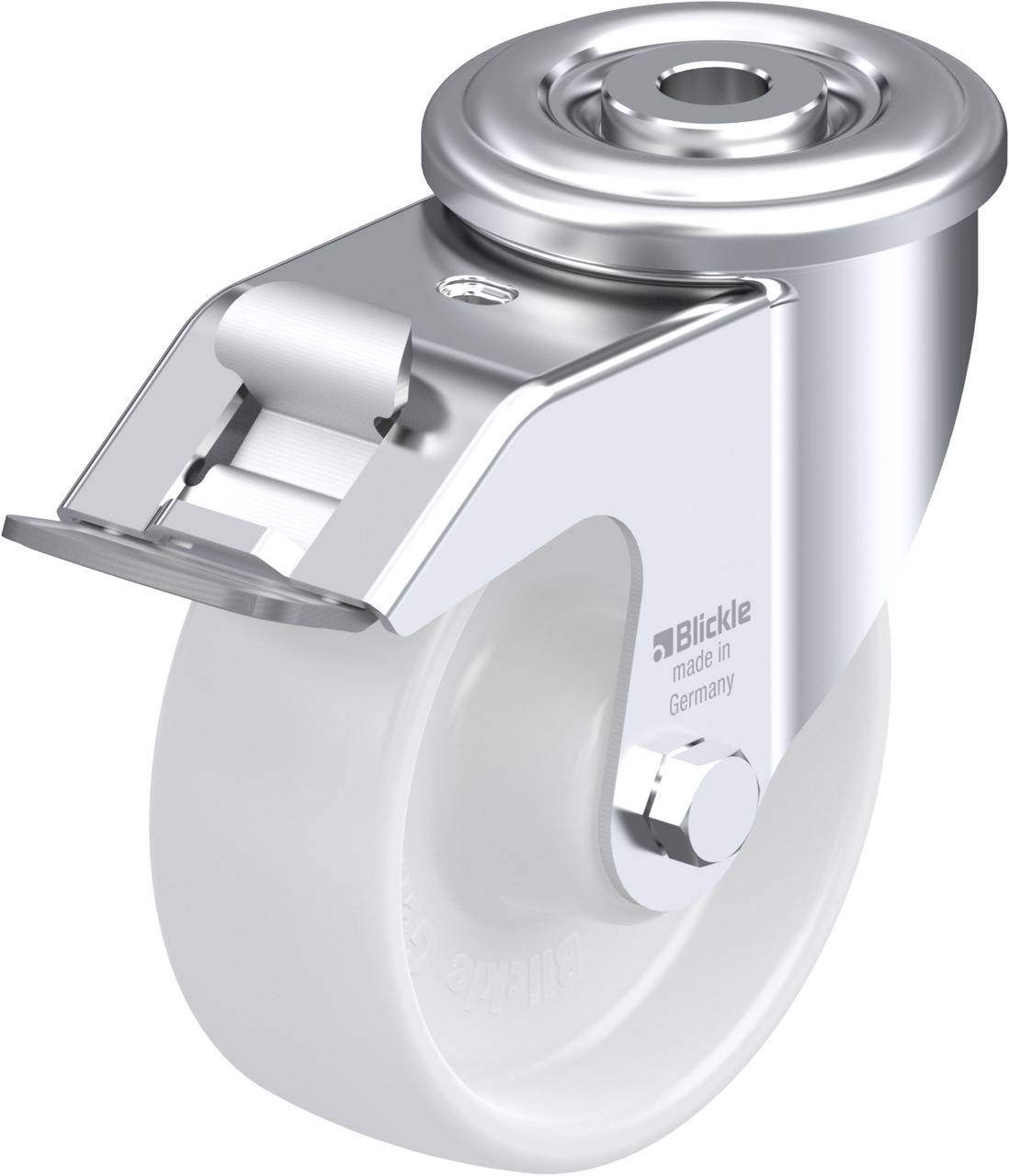 Blickle 762892 LER-PPN 100R-FI Forgóvillás görgő, rögzítővel KerékØ: 100 mm Teherbírás (max.): 150 kg 1 db
