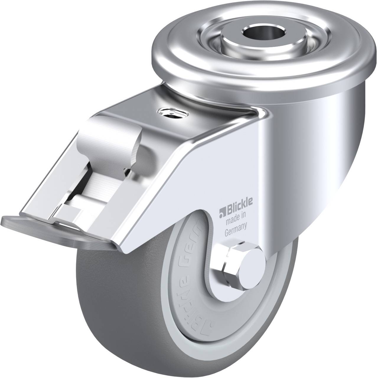 Blickle 757060 LER-TPA 80KF-FI Forgóvillás görgő, rögzítővel KerékØ: 80 mm Teherbírás (max.): 100 kg 1 db