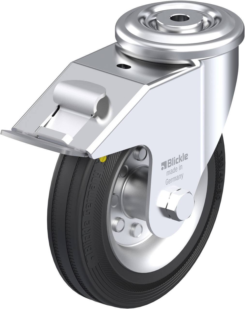 Blickle 680579 LER-VE 160R-FI-EL Forgóvillás görgő, rögzítővel KerékØ: 160 mm Teherbírás (max.): 135 kg 1 db