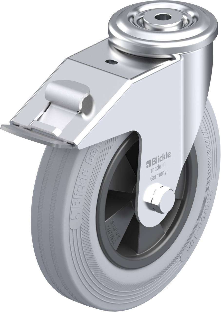 Blickle 658476 LER-VPP 200G-FI-SG Forgóvillás görgő, rögzítővel KerékØ: 200 mm Teherbírás (max.): 205 kg 1 db