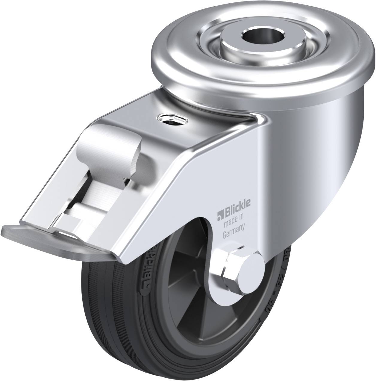 Blickle 556084 LER-VPP 80G-FI Forgóvillás görgő, rögzítővel KerékØ: 80 mm Teherbírás (max.): 50 kg 1 db