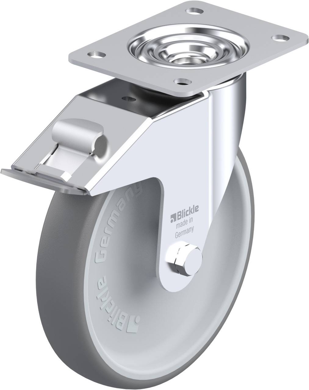 Blickle 741817 LE-TPA 200G-FI Forgóvillás görgő, rögzítővel KerékØ: 200 mm Teherbírás (max.): 250 kg 1 db