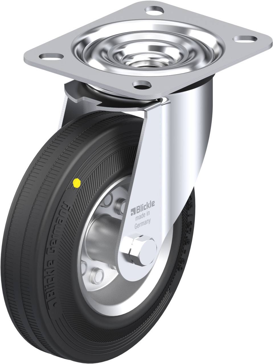 Blickle 551572 LE-VE 125R-EL Beálló görgő KerékØ: 125 mm Teherbírás (max.): 100 kg 1 db
