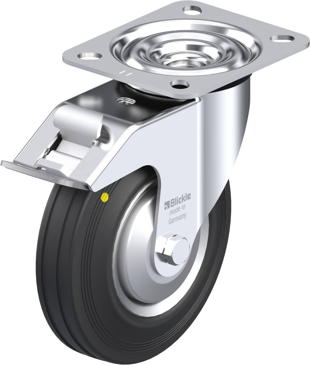 Blickle 656207 LE-VE 125R-FI-EL-FA Forgóvillás görgő, rögzítővel KerékØ: 125 mm Teherbírás (max.): 100 kg 1 db