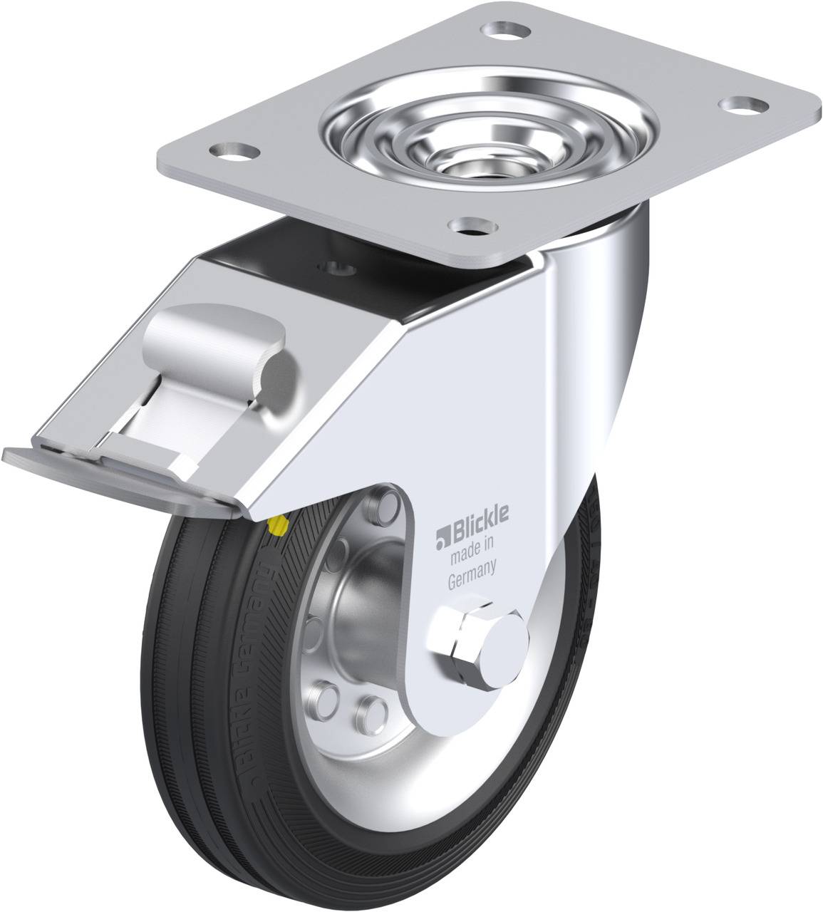 Blickle 642512 LE-VE 150R-FI-EL Forgóvillás görgő, rögzítővel KerékØ: 150 mm Teherbírás (max.): 135 kg 1 db