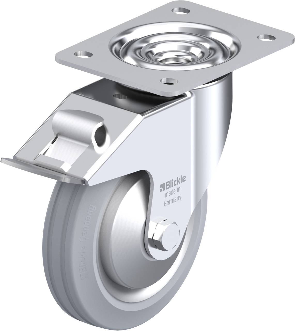 Blickle 743952 LE-VE 150R-FI-SG-FA Forgóvillás görgő, rögzítővel KerékØ: 150 mm Teherbírás (max.): 135 kg 1 db