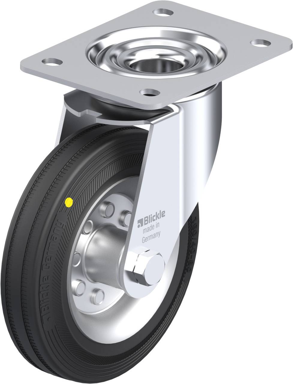Blickle 451377 LE-VE 160R-EL Beálló görgő KerékØ: 160 mm Teherbírás (max.): 135 kg 1 db