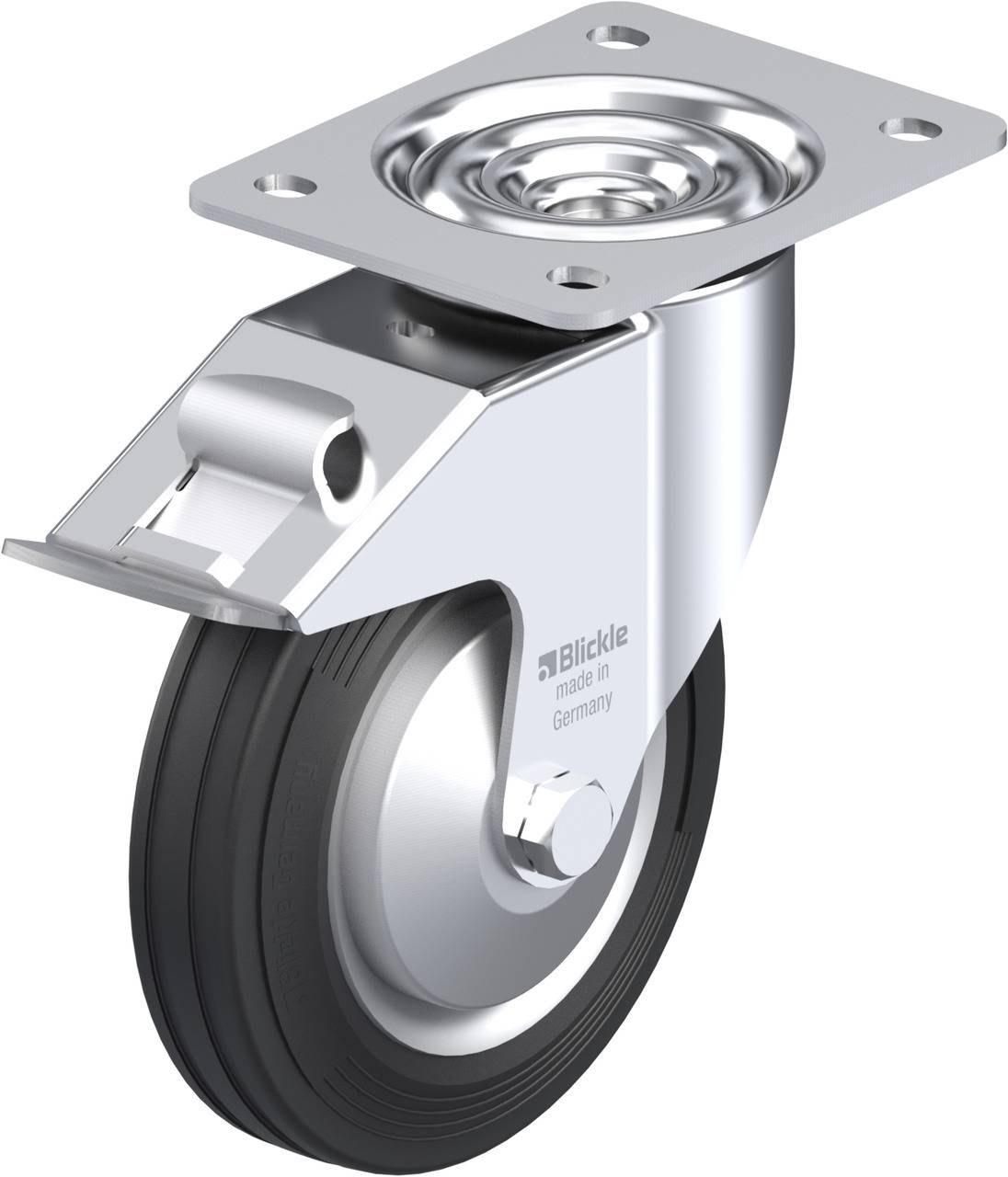 Blickle 620047 LE-VE 160R-FI-FA Forgóvillás görgő, rögzítővel KerékØ: 160 mm Teherbírás (max.): 135 kg 1 db