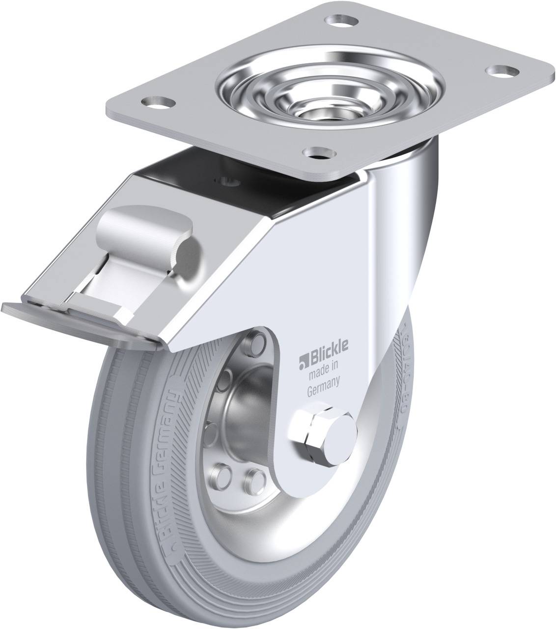 Blickle 404103 LE-VE 160R-FI-SG Forgóvillás görgő, rögzítővel KerékØ: 160 mm Teherbírás (max.): 135 kg 1 db