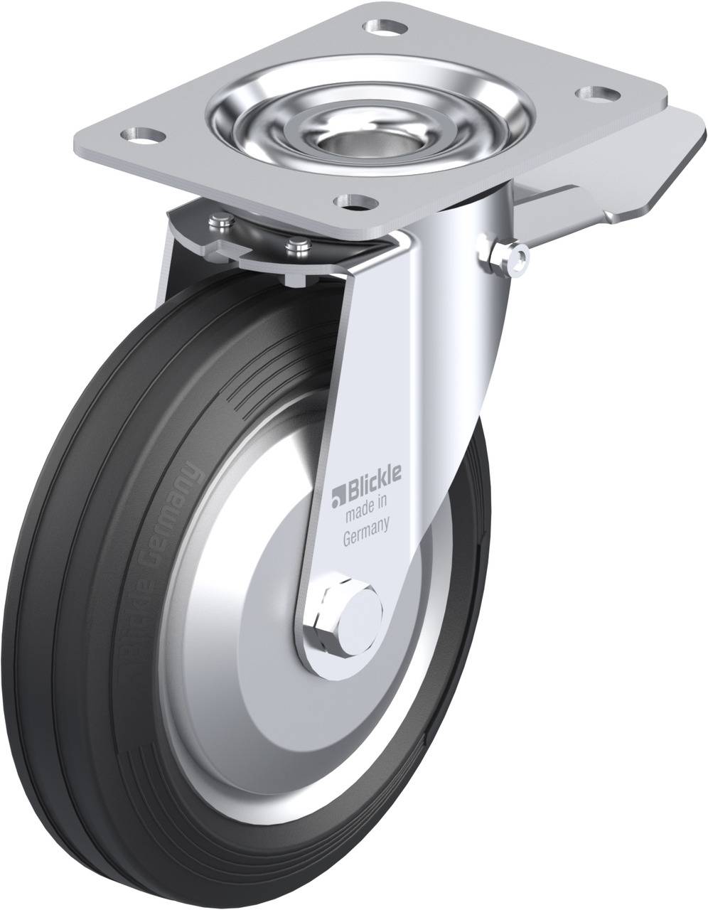 Blickle 749715 LE-VE 180R-ST-FA Forgóvillás görgő, rögzítővel KerékØ: 180 mm Teherbírás (max.): 170 kg 1 db