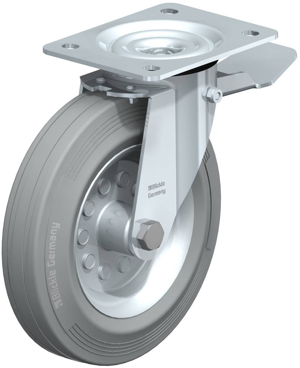 Blickle 337576 LE-VE 180R-ST-SG Forgóvillás görgő, rögzítővel KerékØ: 180 mm Teherbírás (max.): 170 kg 1 db