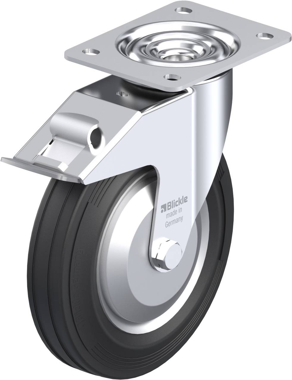 Blickle 381814 LE-VE 200R-FI-FA Forgóvillás görgő, rögzítővel KerékØ: 200 mm Teherbírás (max.): 205 kg 1 db