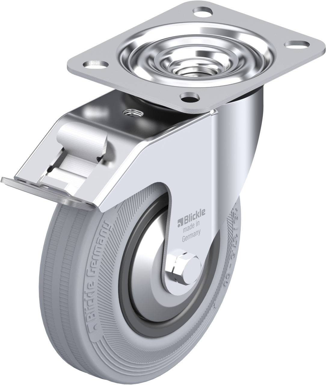 Blickle 423947 LE-VPP 125G-FI-SG-FA Forgóvillás görgő, rögzítővel KerékØ: 125 mm Teherbírás (max.): 100 kg 1 db