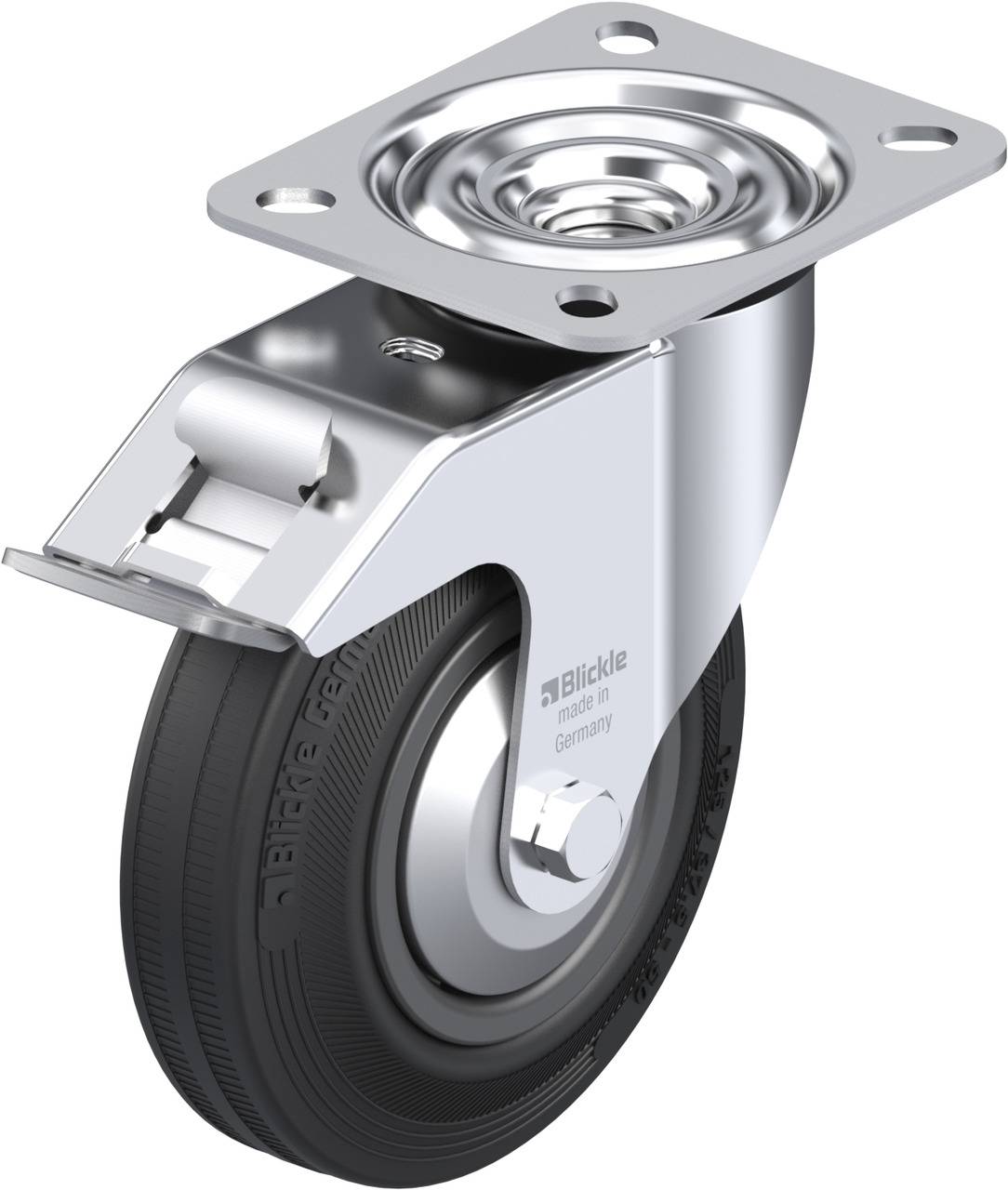 Blickle 736790 LE-VPP 125R-FI-FA Forgóvillás görgő, rögzítővel KerékØ: 125 mm Teherbírás (max.): 100 kg 1 db