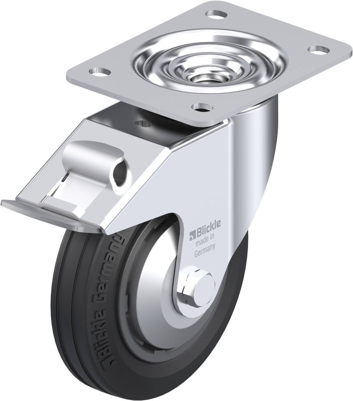 Blickle 749727 LE-VPP 150R-FI-FA Forgóvillás görgő, rögzítővel KerékØ: 150 mm Teherbírás (max.): 135 kg 1 db