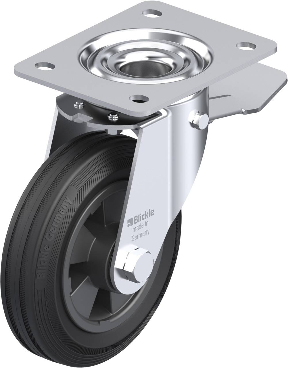 Blickle 684118 LE-VPP 150R-ST Forgóvillás görgő, rögzítővel KerékØ: 150 mm Teherbírás (max.): 135 kg 1 db