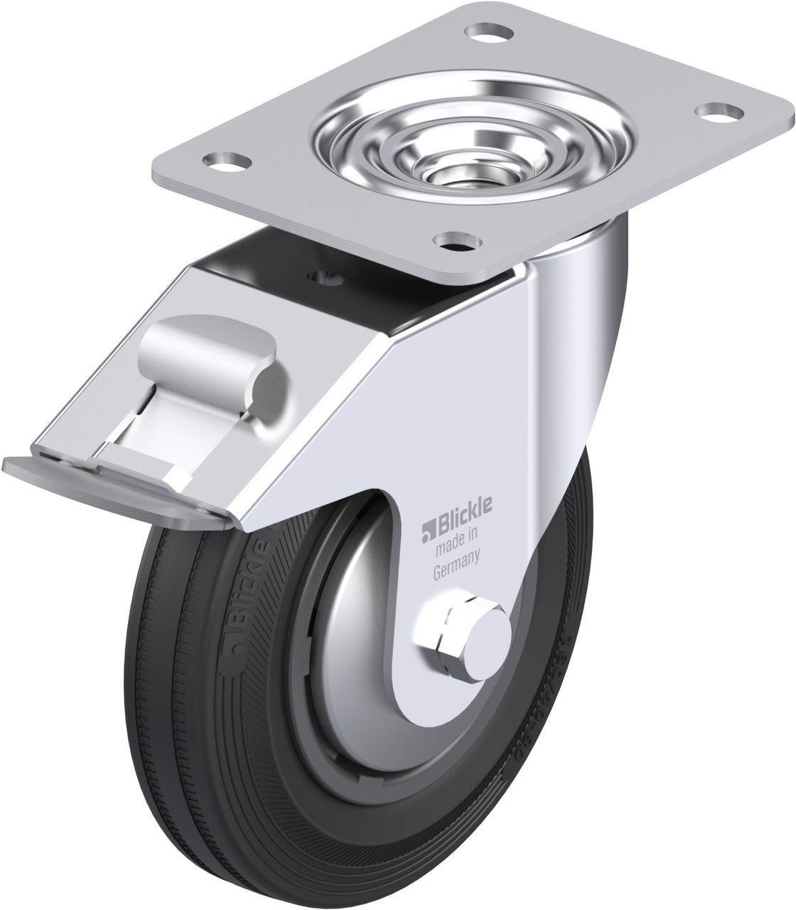 Blickle 684126 LE-VPP 160R-FI-FA Forgóvillás görgő, rögzítővel KerékØ: 160 mm Teherbírás (max.): 135 kg 1 db