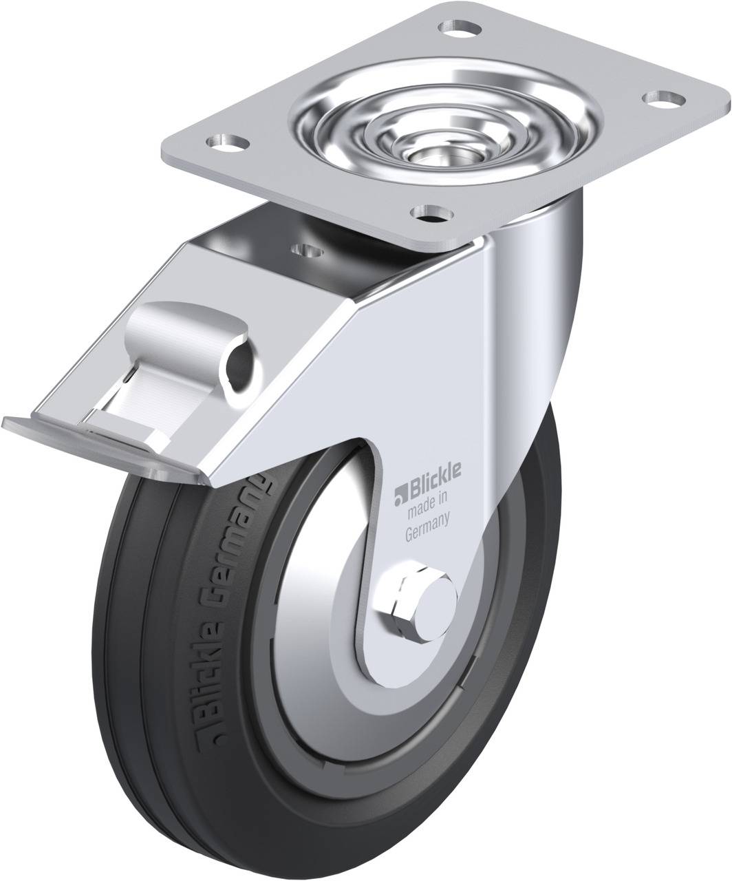 Blickle 744460 LE-VPP 180R-FI-FA Forgóvillás görgő, rögzítővel KerékØ: 180 mm Teherbírás (max.): 170 kg 1 db
