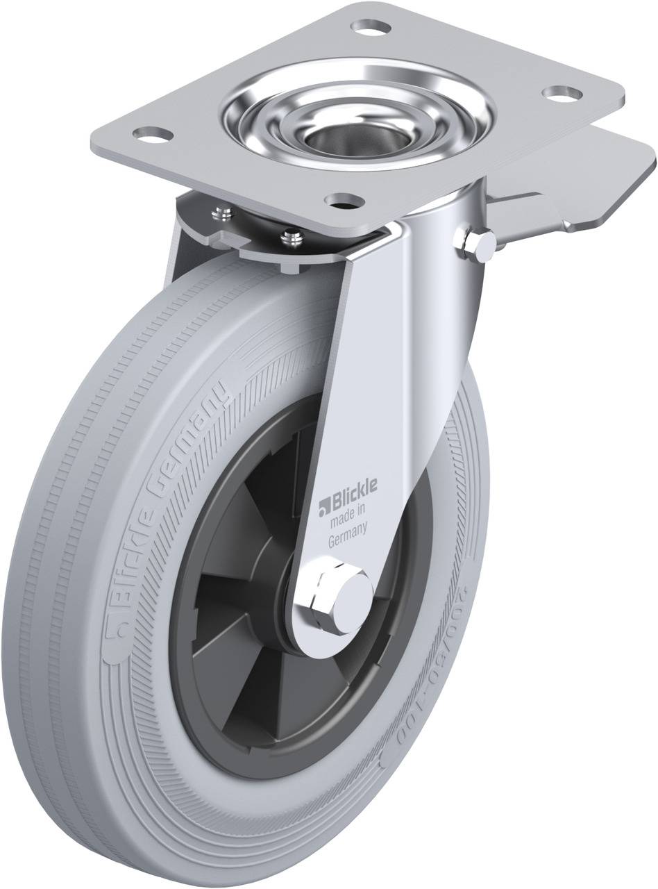 Blickle 339069 LE-VPP 200R-ST-SG Forgóvillás görgő, rögzítővel KerékØ: 200 mm Teherbírás (max.): 205 kg 1 db