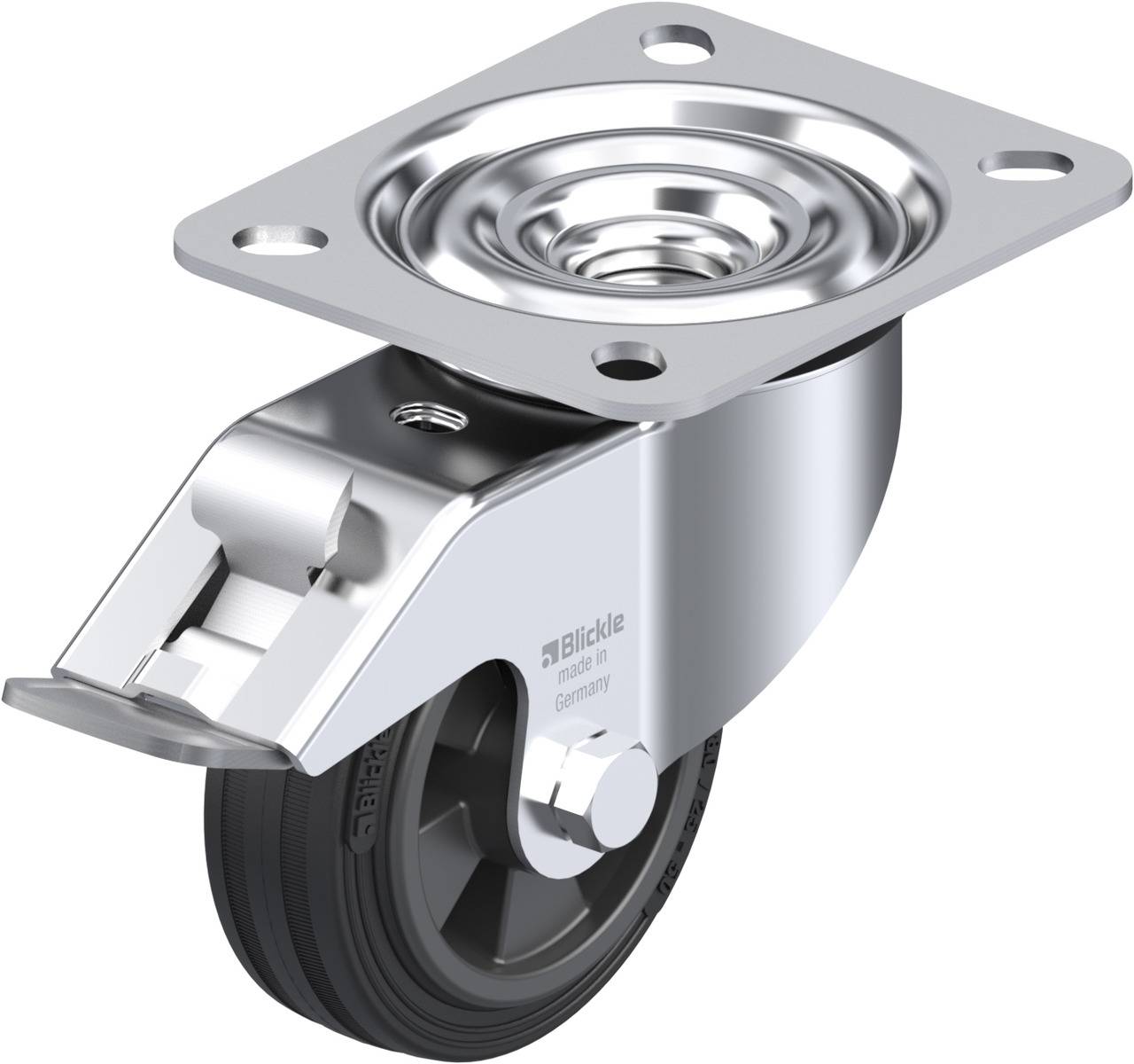 Blickle 539726 LE-VPP 80R-FI Forgóvillás görgő, rögzítővel KerékØ: 80 mm Teherbírás (max.): 50 kg 1 db