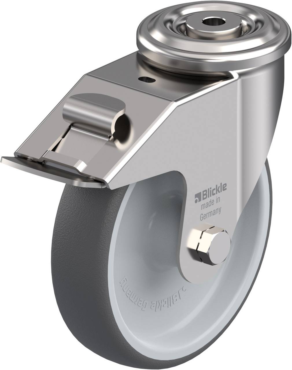 Blickle 847107 LEXR-PATH 160G-FI Forgóvillás görgő, rögzítővel KerékØ: 160 mm Teherbírás (max.): 300 kg 1 db