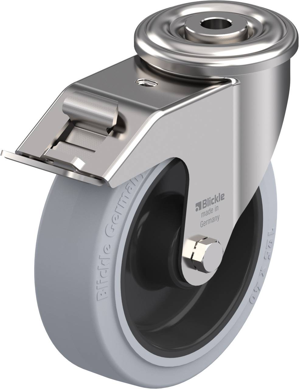 Blickle 578054 LEXR-POEV 125XR-FI-SG Forgóvillás görgő, rögzítővel KerékØ: 125 mm Teherbírás (max.): 150 kg 1 db