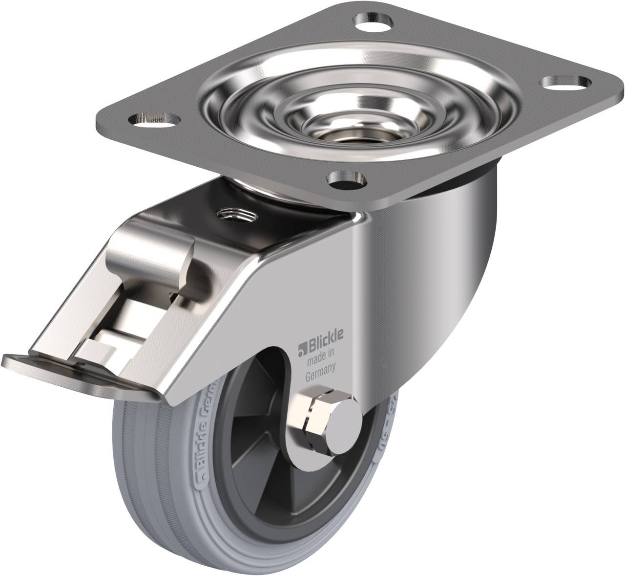 Blickle 462622 LEX-VPP 80G-FI-SG Forgóvillás görgő, rögzítővel KerékØ: 80 mm Teherbírás (max.): 50 kg 1 db