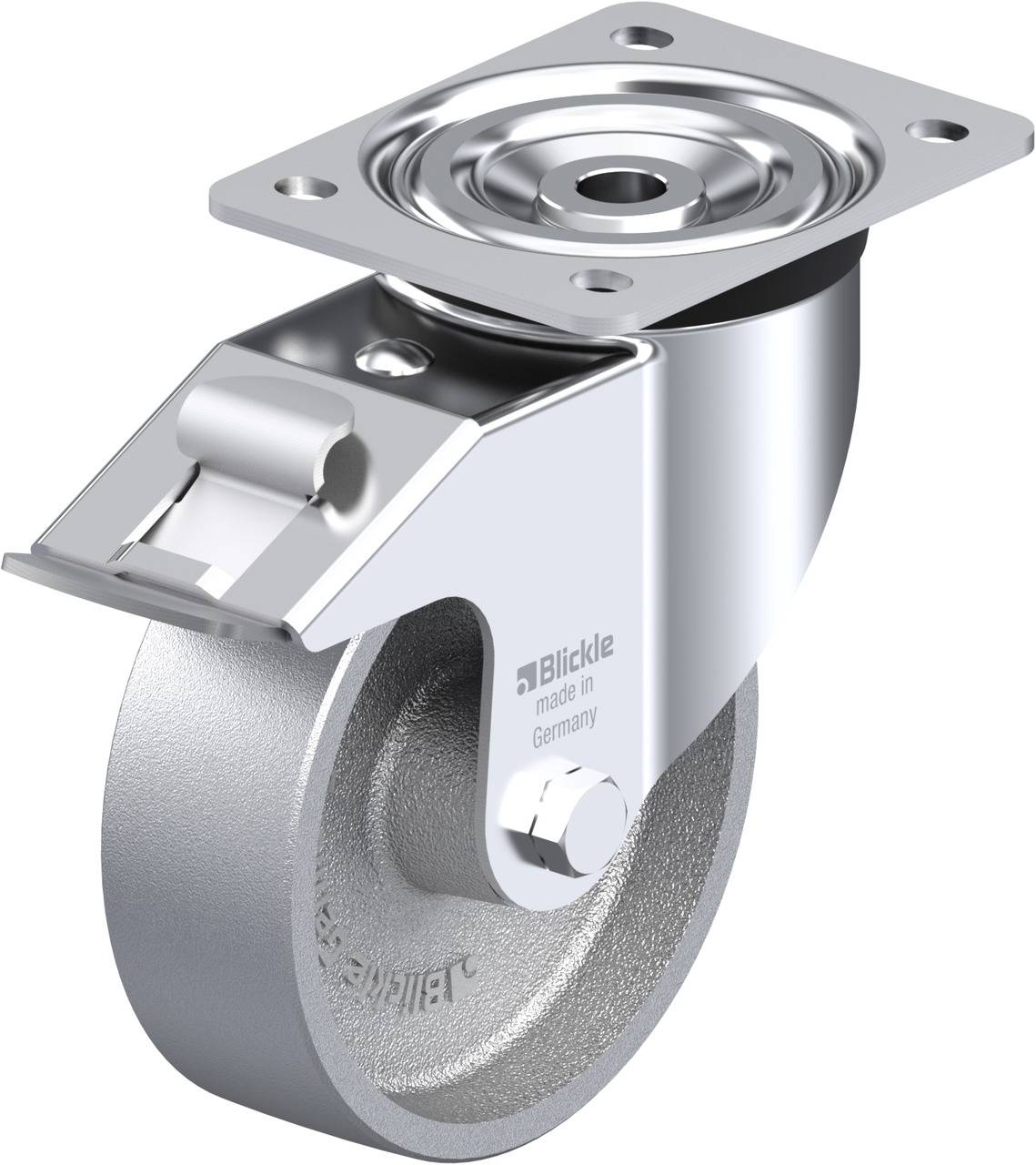 Blickle 80275 L-G 150G-FI Forgóvillás görgő, rögzítővel KerékØ: 150 mm Teherbírás (max.): 400 kg 1 db