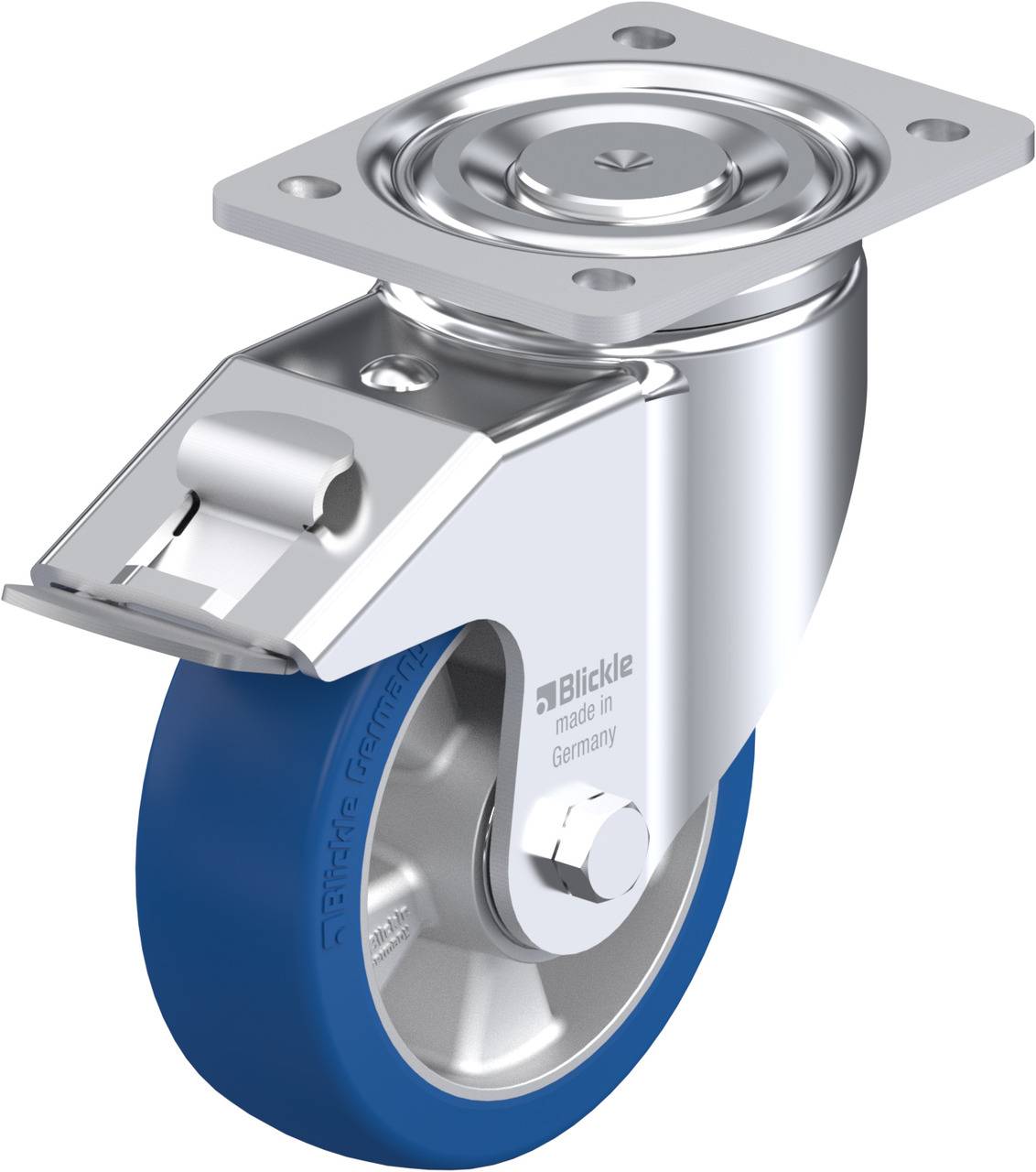 Blickle 754574 LH-ALBS 150K-FI Forgóvillás görgő, rögzítővel KerékØ: 150 mm Teherbírás (max.): 500 kg 1 db