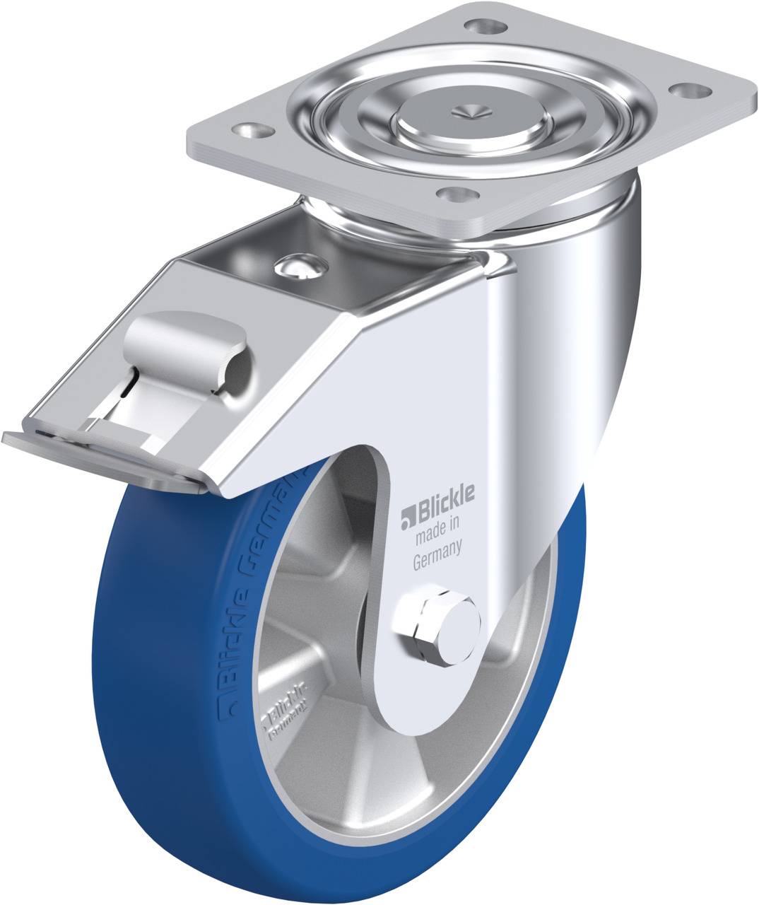 Blickle 754576 LH-ALBS 180K-FI Forgóvillás görgő, rögzítővel KerékØ: 180 mm Teherbírás (max.): 670 kg 1 db