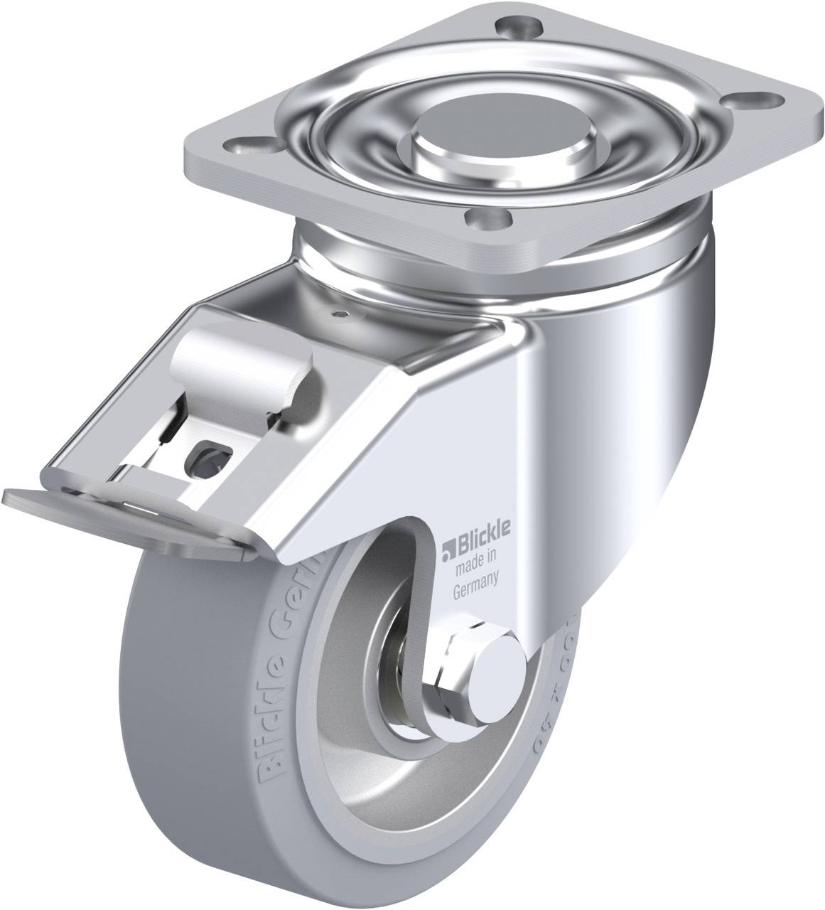 Blickle 680959 LH-ALEV 100K-1-FI-SG Forgóvillás görgő, rögzítővel KerékØ: 100 mm Teherbírás (max.): 200 kg 1 db