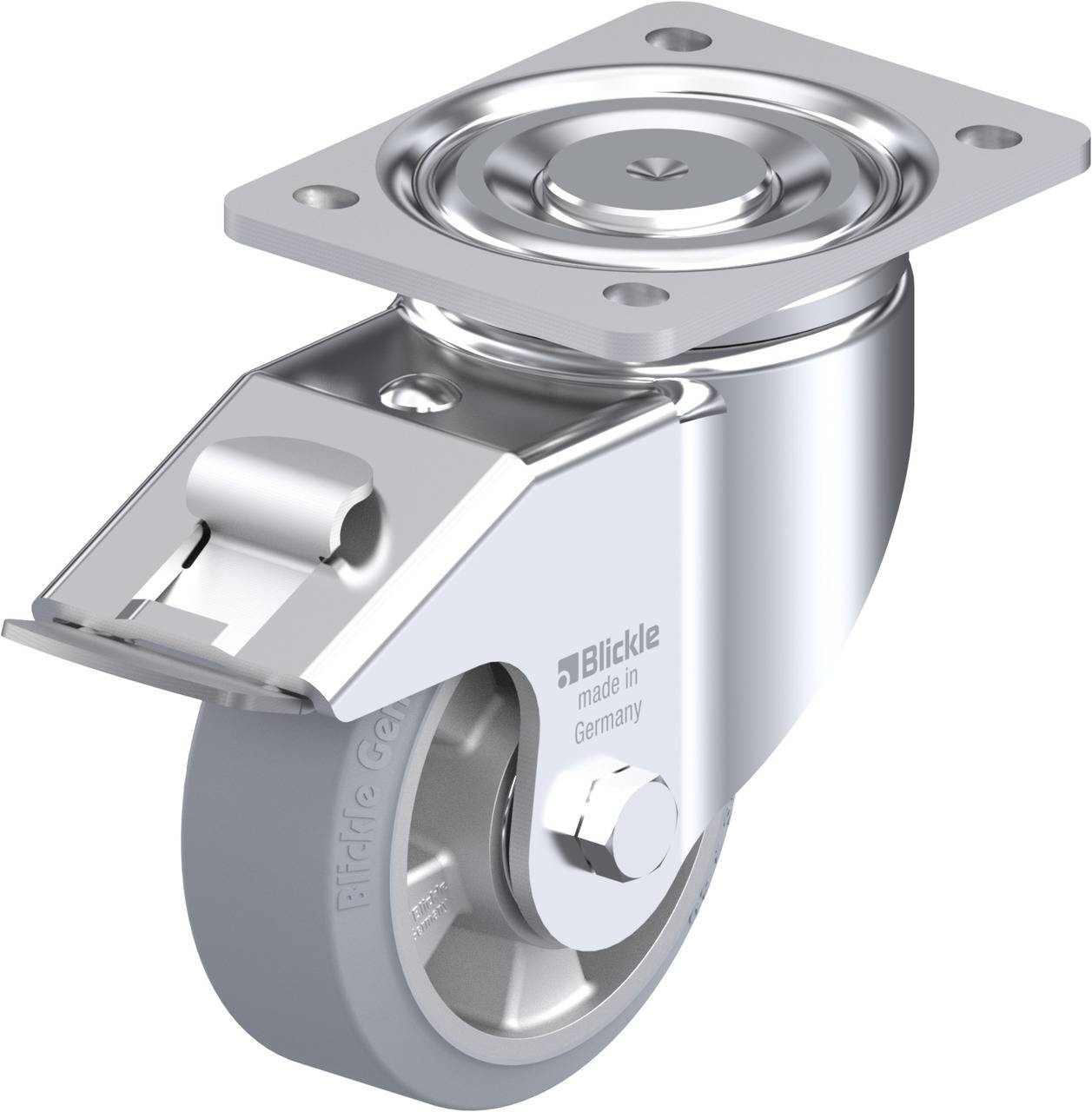Blickle 632687 LH-ALEV 127K-FI-SG Forgóvillás görgő, rögzítővel KerékØ: 125 mm Teherbírás (max.): 300 kg 1 db