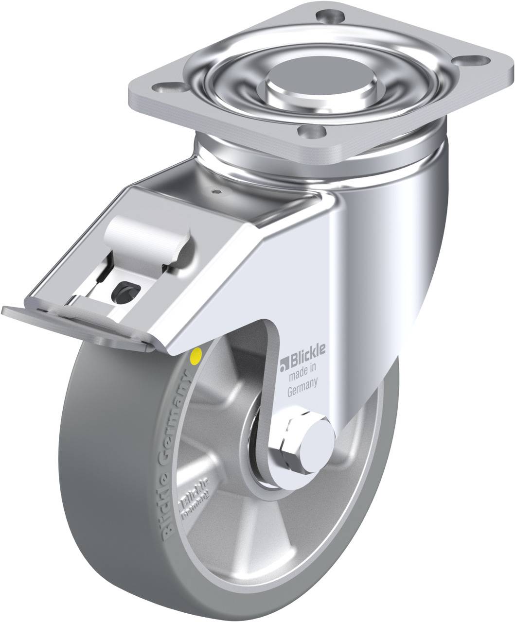 Blickle 614149 LH-ALTH 125K-1-FI-AS Forgóvillás görgő, rögzítővel KerékØ: 125 mm Teherbírás (max.): 550 kg 1 db