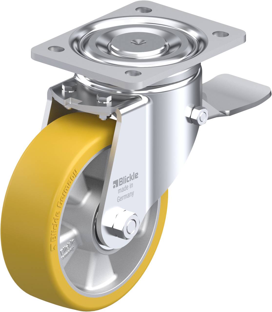 Blickle 337840 LH-ALTH 150K-ST Forgóvillás görgő, rögzítővel KerékØ: 150 mm Teherbírás (max.): 650 kg 1 db