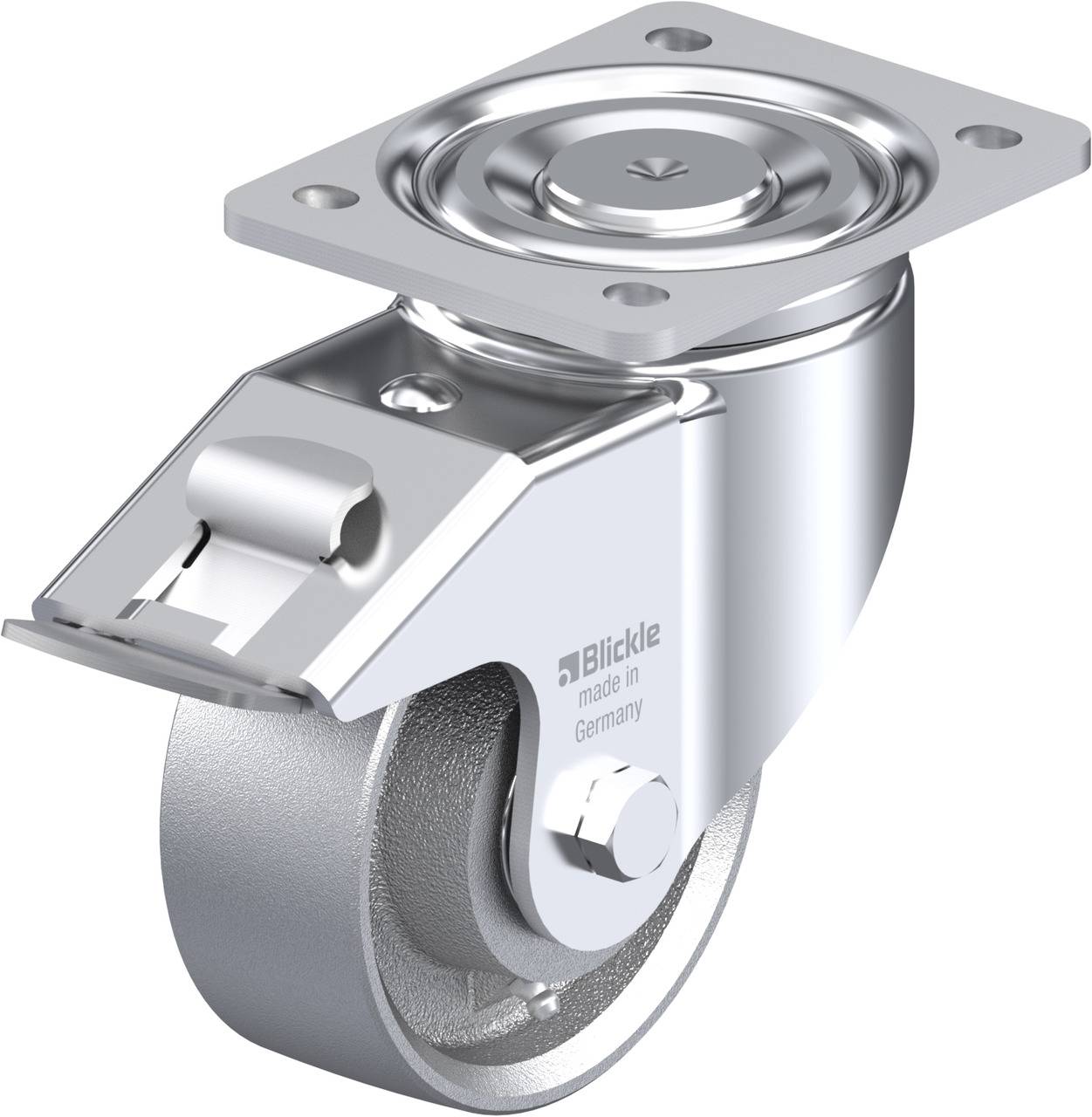 Blickle 651422 LH-G 127K-FI Forgóvillás görgő, rögzítővel KerékØ: 125 mm Teherbírás (max.): 750 kg 1 db
